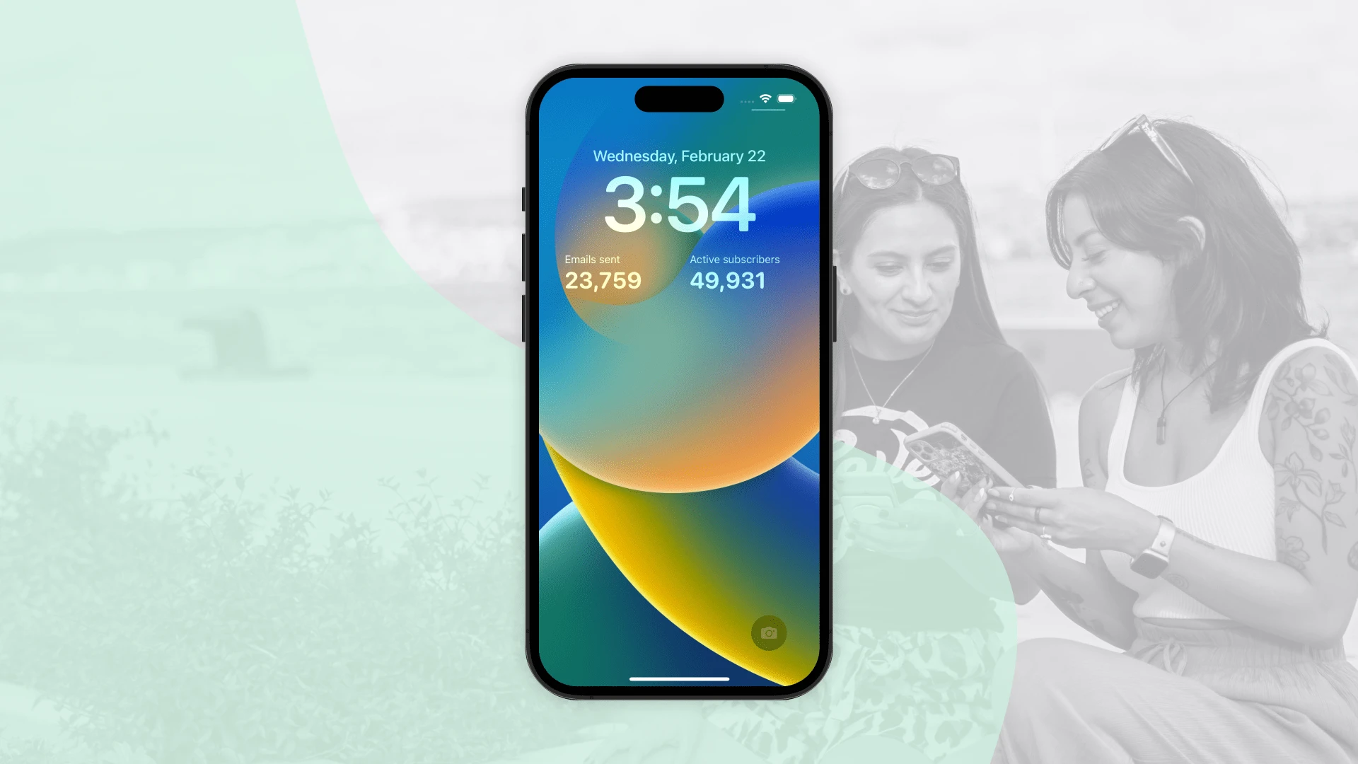 MailerLite app lock screen widget