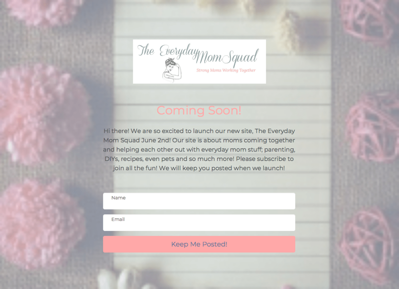 The Everyday Mom Squad example - Made with MailerLite